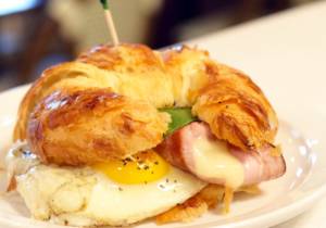 Croc croissant Delicious morning sandwich