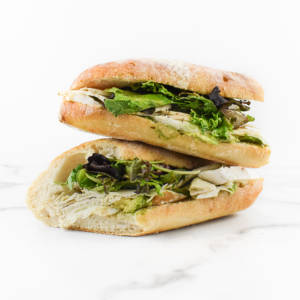 Vermont Sandwich La boulangerie brie cheese on a baguette